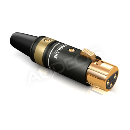 Żeński wtyk XLR VIABLUE T6s czarny