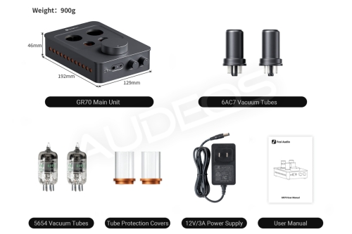 Lampowy wzmacniacz słuchawkowy Fosi Audio GR70