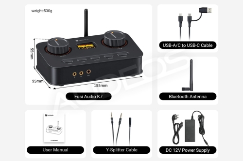 Gamingowy DAC/AMP słuchawkowy Fosi Audio K7