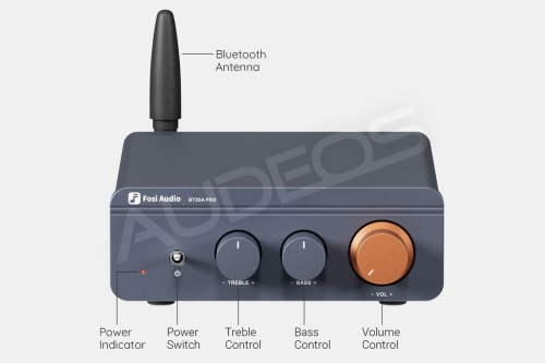 Fosi Audio BT20A Pro Blue (48 V) wzmacniacz mocy z Bluetooth 5.0