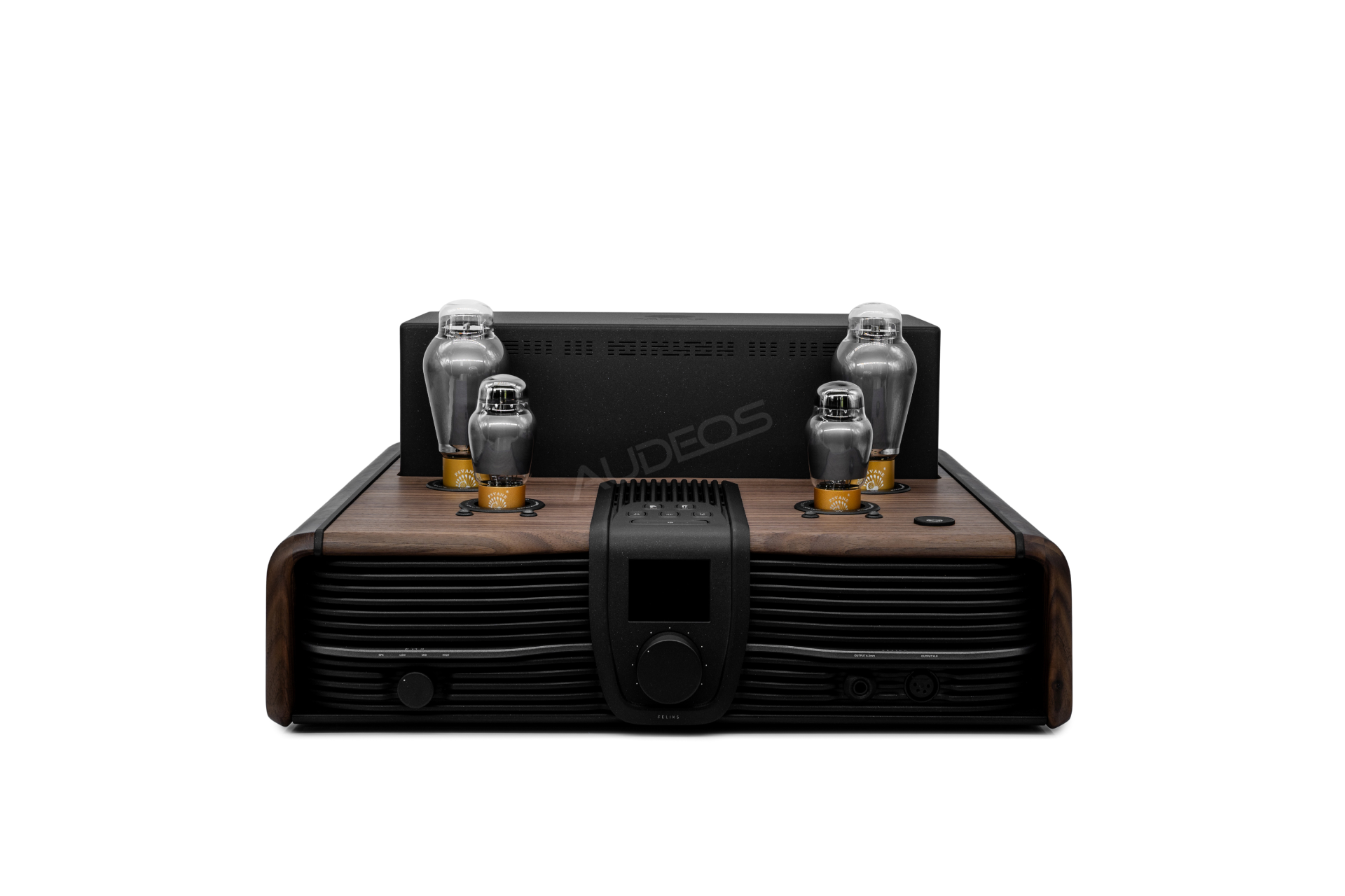 Lampowy wzmacniacz słuchawkowy i głośnikowy Feliks Audio Eos (Walnut)