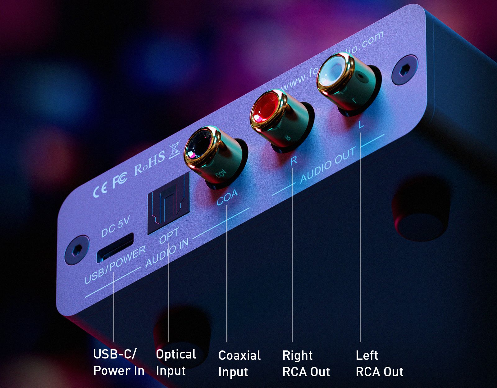 Amplificateur audio USB Fosi Audio K5 PRO pour jeux avec microphone, amplificateur casque, mini DAC audio de bureau pour PS5 et PC