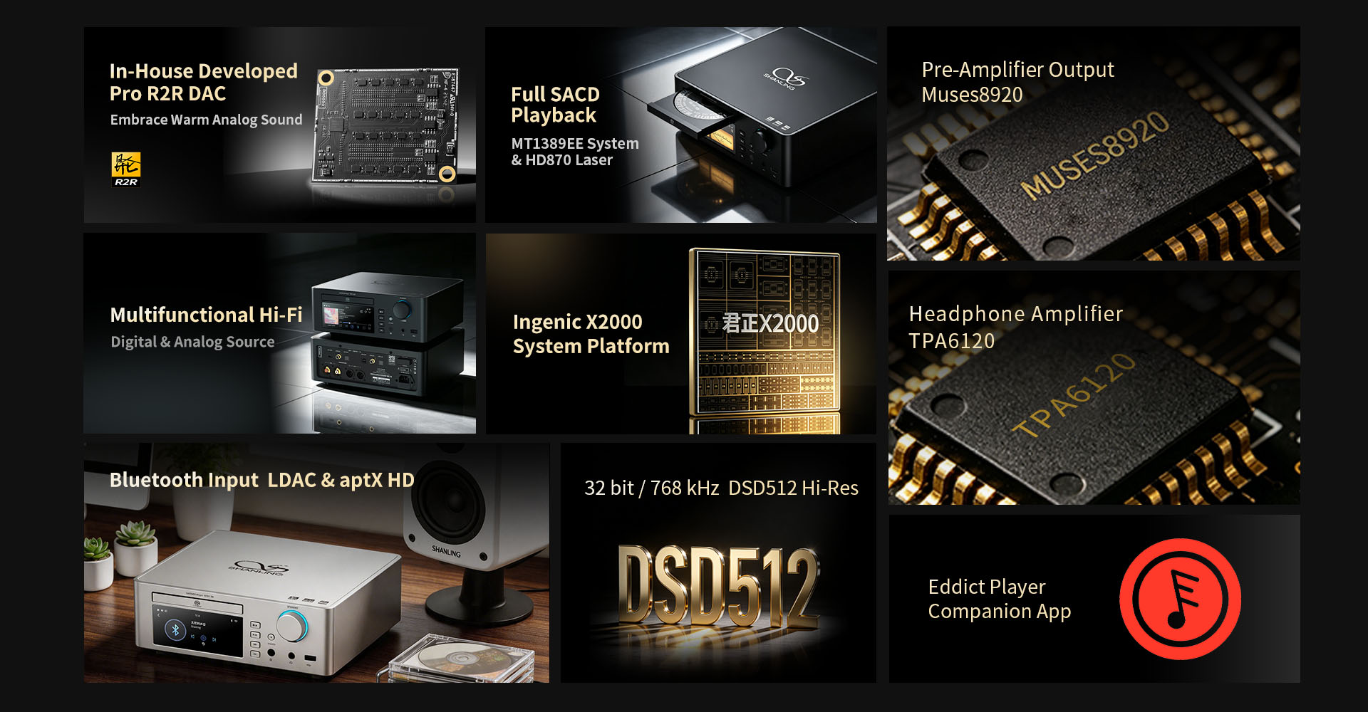 Odtwarzacz SACD z DAC R2R Shanling SCD1.3R