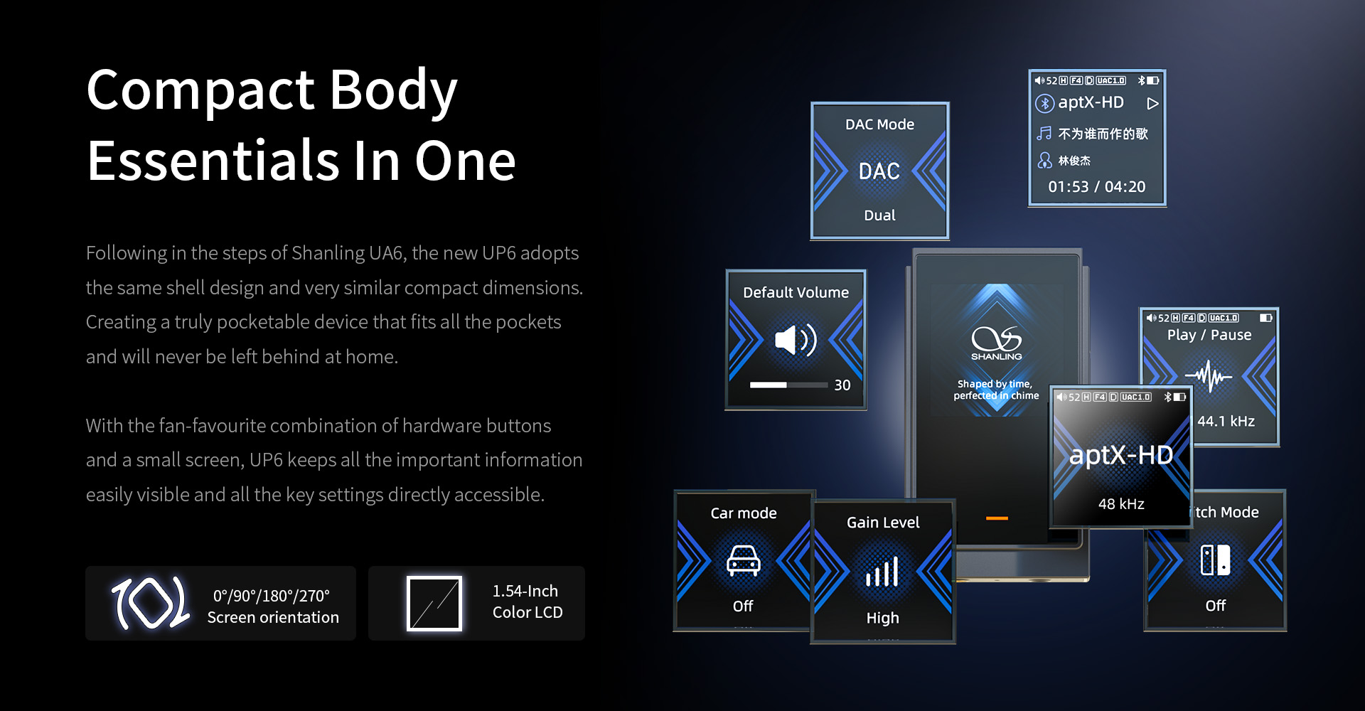 Przenośny DAC/AMP Bluetooth Shanling UP6
